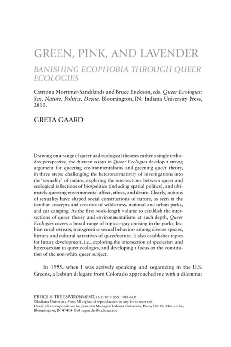 Queer Ecology, Queer Theory, Mission Projects, Pink And Lavender, Johns Hopkins University, Science Resources, Indiana University, University Campus, Permaculture