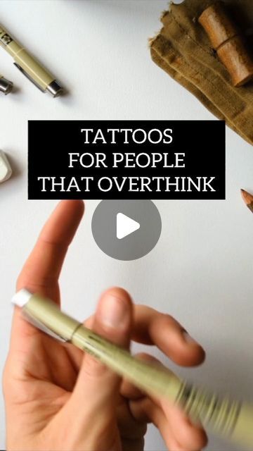 The Overthinker Tattoo, Overthinking Tattoo Ideas For Men, Stop Overthinking Tattoo, Ocd Tatoos Design, Over Thinker Tattoo, Overthinker Tattoo Ideas, Tattoos For Overthinkers, Over Thinking Tattoo, Overthinking Tattoos