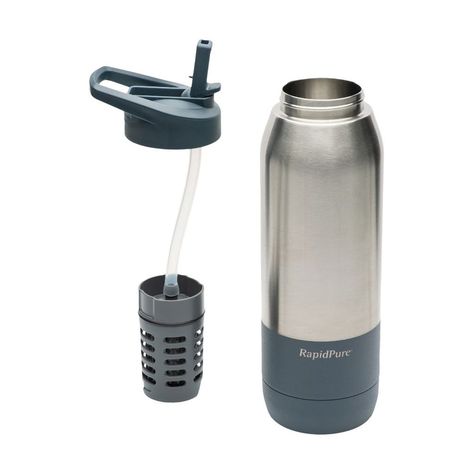 RapidPure | Water Filters and Purifiers, Bottles, Straws, and Gear Purify Water, Smaller Pores, Filtered Water Bottle, Water Purification, Water Bottle With Straw, Insulated Stainless Steel Water Bottle, Insulated Bottle, Water Filtration, Steel Bottle