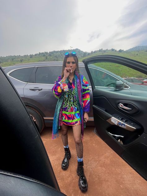 Street Rave Outfit, Bass Edm Outfit, Hijinx Festival Outfit, Rave Jersey Outfit Women, Funky Rave Outfits, Svddendeath Rave Outfit, Lowkey Rave Outfits, First Rave Outfit, Thunderdome Outfit