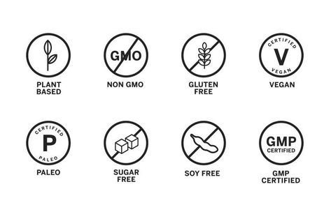 8 Food Claim Vector Icons Certified Gluten Free Logo, Gluten Free Tattoo Ideas, Gluten Free Tattoo, Gluten Free Symbol, Gluten Free Logo, Logo Pinterest, Zara Logo, Logo Real Madrid, Vegan Symbol