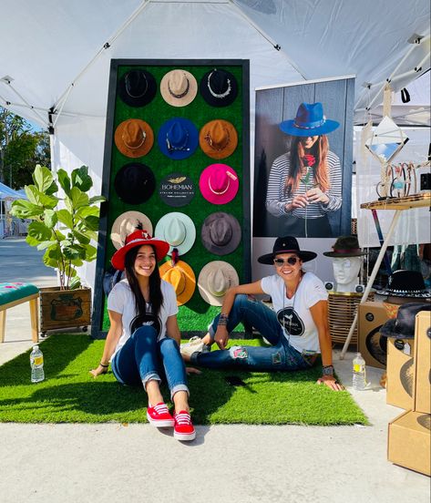 Meet us this Sunday April 10th 2022 at the Florida Fresh Market Vendor Hat Display, Hat Bar Display Ideas, Hat Display Ideas Craft Show, Hat Bar Ideas, Vendor Market, Booth Setup, Stand Feria, Hat Bar, Vendor Displays