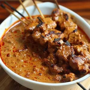 Satay Sauce Recipe Sate Recipe, Manila Food, Satay Sauce Recipe, Sauce Satay, Malaysian Curry, Pork Satay, Satay Recipe, Indonesian Recipes, Philippines Food