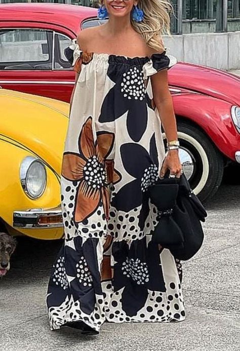 Vacation Ready: Off Shoulder Floral Maxi Dress with Big Ruffle > Shop Now > https://pekosa.com/products/vacation-ready-off-shoulder-floral-maxi-dress-with-big-ruffle > ✨ Discover the perfect blend of style and comfort with our latest arrivals. Step into summer with confidence! 🌟 #TrendyFashion #SummerStyle #FashionForAll #SmartShopper #easywear #fancydresses" Story Highlights: "Best Summer Wear Holiday Maxi Dress, A Line Maxi Dress, Dress Women Elegant, Dress Sleeve Styles, Off Shoulder Fashion, Mini Robes, Loose Outfit, Holiday Dress, Vestido Casual