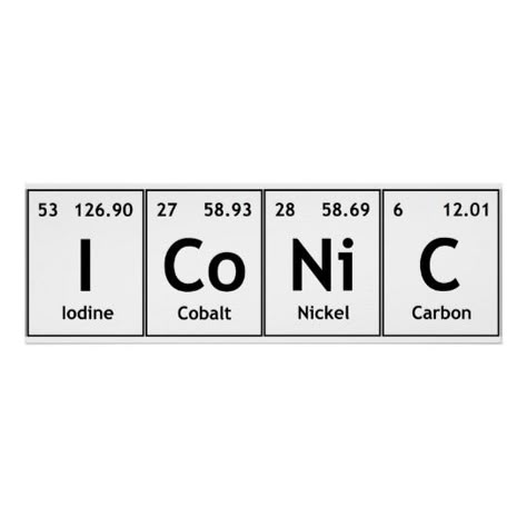 Words Made From Periodic Table Posters & Photo Prints | Zazzle Periodic Table Art, Periodic Table Words, Periodic Table Poster, Chemistry Posters, Element Chemistry, Chemistry Periodic Table, Chemistry Art, Chemistry Jokes, Periodic Table Of The Elements