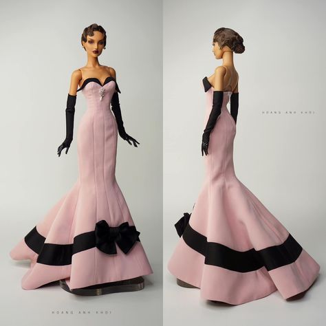 Barbie Doll Gowns Dress Fashion, Barbie Evening Gowns, Barbie Premiere Outfit Ideas, Barbie Premiere Outfit, Barbie Prom Dress, Barbie Inspired Dress, Barbie Fashion Sketches, Dress Barbie Doll, Barbie Wedding Dress