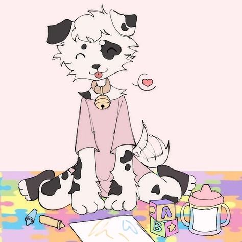 Puppy Fursona Art, Poodle Fursona, Pink Fursona, Age Reggresion Art, Puppy Fursona, Age Reggresion Icon, Puppy Pen, Fursona Art, Puppy Time