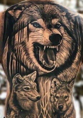 Celtic Warrior Tattoos, Norse Mythology Tattoo, Best Neck Tattoos, Wolf Tattoos Men, Native American Tattoos, Native American Wolf, Back Piece Tattoo, Full Sleeve Tattoo Design, Celtic Warriors