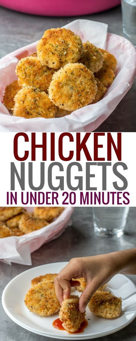 Chicken nugget recipe - These 20-minute chicken nuggets made from ground chicken are a breeze to make and oh-so-delicious. Make them for your kids today! Ground Chicken Nuggets Recipe, Easy Chicken Nuggets, Easy Chicken Nugget Recipes, Daycare Recipes, Kids Chicken Nuggets, Healthy Chicken Nuggets, Minute Chicken, Baked Chicken Nuggets, Homemade Chicken Nuggets