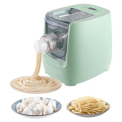 PRICES MAY VARY. Automatic Paste Machine: With this high-quality Electric Pasta Maker Machine, you can choose the best materials to make delicious and healthy noodles at home without any additives! 5 Minutes Cooking: This pasta maker electric is a fully noodle maker. You just need to wait for it to mix, knead and squeeze the flour. It only takes about five minutes to get vertical, non-stick, and smooth noodles! Taste Buds Feast: This automatic pasta maker machine uses a hand-like kneader, which Pasta Maker Machine, Noodle Pasta, Pizza Tools, Healthy Noodles, Types Of Noodles, Noodles Lover, Noodle Maker, Dumpling Wrappers, Bread Storage