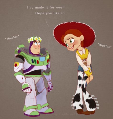 Buzz and Jessie (Toy Story) (c) Pixar Animation Studios & Walt Disney Studios Buzz And Jessie, Jessie And Buzz, Dibujos Toy Story, Disney Ships, Toy Story Movie, Jessie Toy Story, Story Drawing, Disney Art Drawings, Pixar Movies