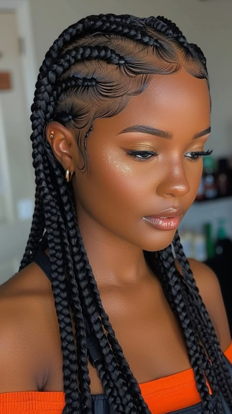 9000+ hair styles, long hair styles, hair color, Trendy and Unique Hairstyle --- Wedding Hair, Girl Hair Woman Large Braid Styles, Large Cornrows, Weekly Hairstyles, Large Knotless Braids Hairstyles, Knotless Cornrows, Lady Hairstyles, Large Knotless Braids, Knotless Braids Hairstyles, Large Knotless