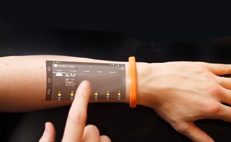 cicret bracelet turns your skin into touch screen Virtual Reality Technology, Spy Gadgets, Tech Updates, Smart Bracelet, Technology Background, Technology Design, Wearable Device, Futuristic Technology, Future Technology