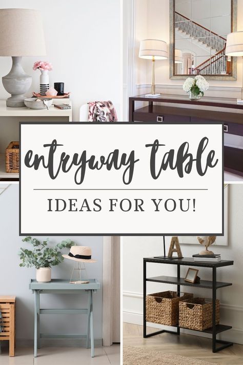 Check out my amazing list of entryway table ideas that are sure to transform your home! Entryway tables are an easy way to really take your home to the next level. There are so many entryway table decor ideas that you can try out and use as a fun way to decorate. Entryway Table Ideas, Entry Table Decor, Entryway Table Decor, Table Decor Ideas, Entryway Console Table, Entryway Console, Entryway Ideas, Entry Way Design, Entryway Table