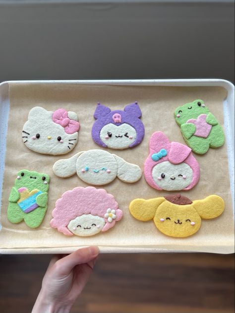 Sunshine Food, Cute Car Decals, Hello Kitty Cookies, Pastel Cupcakes, Arts And Crafts For Teens, Cute Baking, Pretty Dessert, Hello Kitty Cake, Cute Snacks