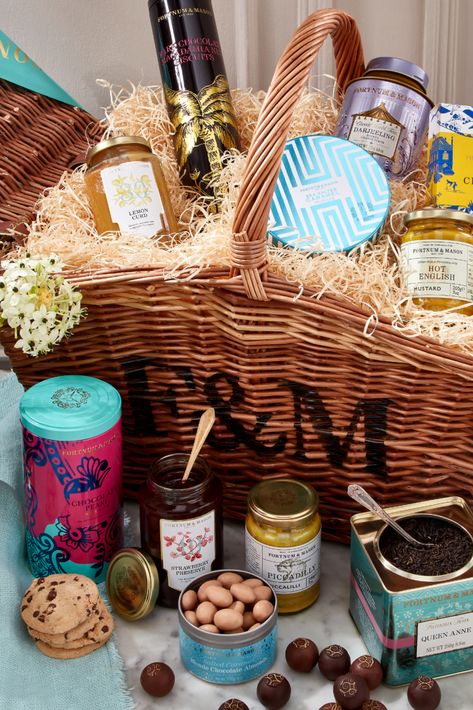 Luxury Food Hampers | Fortnum & Mason Fortnum And Mason Hamper, Food Hamper, Hamper Gift Basket, Strawberry Preserves, Fortnum Mason, Food Hampers, Luxury Food, Gather Together, Fortnum And Mason