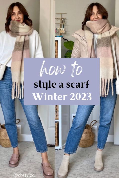 Winter Scarf 2023, Style Scarf Winter, How To Wear A Winter Scarf With Coat, Blanket Scarf Outfit 2023, Scarf 2023 Winter, Fall 2023 Scarf Trends, Trendy Scarfs 2023, Are Scarves In Style 2023, Scarf Trends 2023 Winter