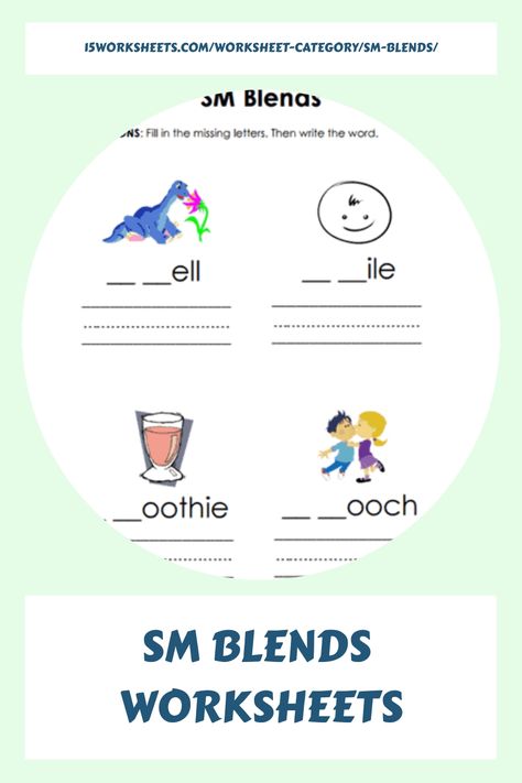 By practicing words with "sm" blends through these worksheets, students can become better at recognizing and using these blends in words and sentences. Variant Vowels, Vowel Diphthongs, G Sound, Long Vowel Sounds, Letter Blends, Blends Worksheets, Blending Sounds, Consonant Blends, Blend Words