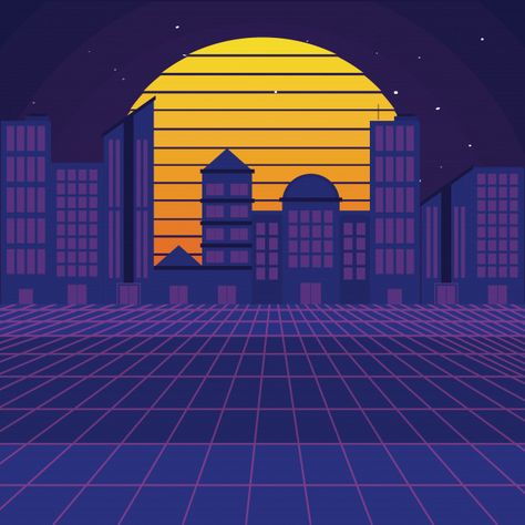 Retro sci fi background scenery | Premium Vector #Freepik #vector Retro Game Background, Arcade Background, Video Game Backgrounds, Background Scenery, Sci Fi Background, Game Font, Retro Sci Fi, Retro Arcade Games, Pixel Font