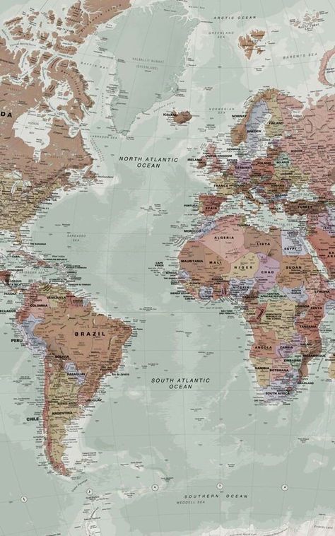 Wallpaper map of the world Map Of The World, World Map, Map, The World