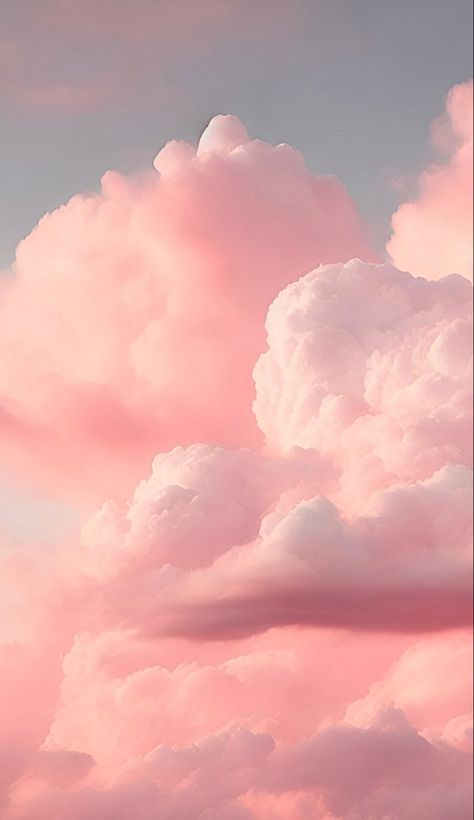 Soft pastel pink fluffy clouds in a blue sky Pink Aesthetic Iphone, Name Labels For School, Pink Clouds Wallpaper, School Camp, Pretty Phone Wallpaper, Cloud Wallpaper, Pretty Landscapes, Pastel Pink Aesthetic, Aesthetic Pastel