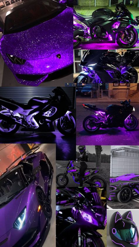 Purple Motorcycle, Purple Bike, Pink Motorcycle, Motocross Love, Kawasaki Bikes, Image Moto, Motorcross Bike, Custom Sport Bikes, Motorcycle Aesthetic