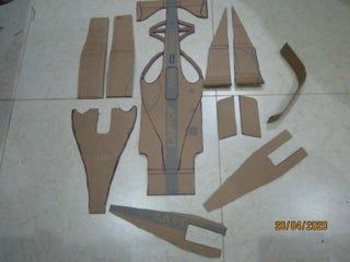 DIY Cardboard Formula 1 Car Model : 4 Steps - Instructables Cardboard Formula 1 Car, Diy F1 Car, F1 Crafts, Race Car Craft, Race Car Costume, Paper Mache Art Sculpture, Base Template, Recycle Cardboard, Car Template