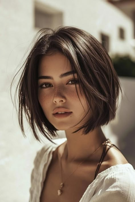 Angled Bob Haircuts, Angled Bob Hairstyles, Wavy Bob Haircuts, Layered Bob Haircuts, Chin Length Hair, Bob Haircut For Fine Hair, Choppy Hair, Fashion Vibes, Shoulder Length Hair Cuts