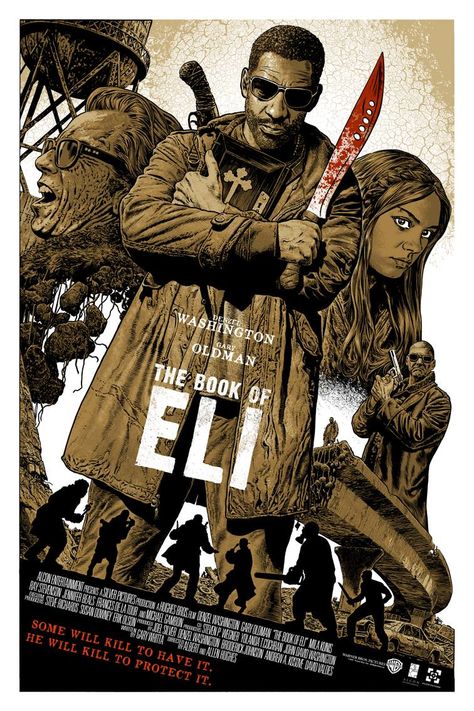 Book Of Eli Art, Movie Poster Art Illustrations, The Book Of Eli, Movie Artwork, Best Movie Posters, Adventure Movie, Septième Art, Movie Posters Design, Alternative Movie Posters