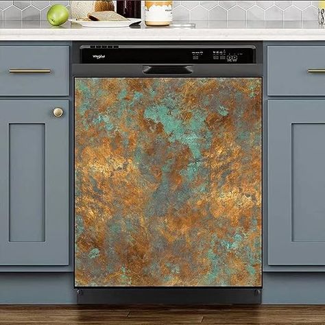 Front Door Ideas Interior, Refrigerator Wrap, Fridge Wraps Vinyl Ideas, Magnetic Covers For Appliances, Fridge Cover Ideas, Covering Rust On Old Refrigerator, Vynil Wrap Refrigerator, Refrigerator Wraps Vinyls Stickers, Magnetic Dishwasher Cover