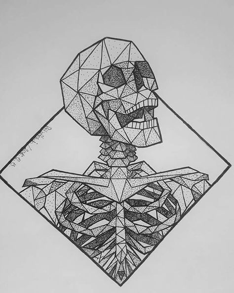 Drawing Sharpie, Art Ideas Drawing, A Skeleton, Geometric Diamond, Art Ideas, Beautiful Pictures, Skeleton, Male Sketch, Humanoid Sketch