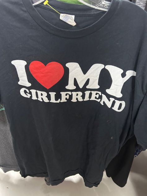 Should of thrifted this

link to the shirt on amazon: https://amzn.to/4ea5TVl I Love My Girlfriend Outfit, Romantic Bf, I Heart My Girlfriend, I Love My Girlfriend Shirt, Bf Stuff, Girlfriend Shirt, Love My Girlfriend, Girlfriend Shirts, My Gf