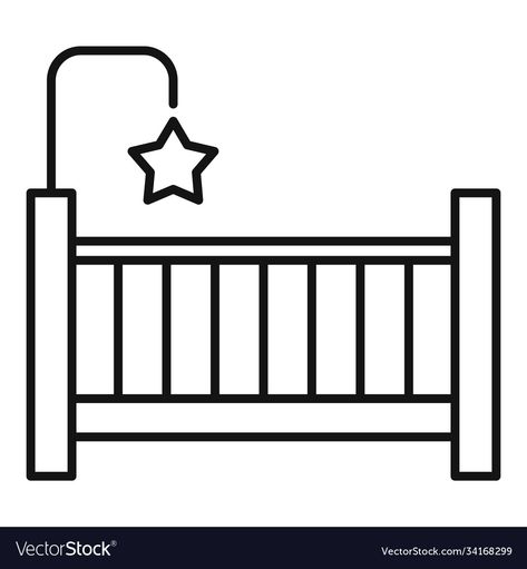 Crib Drawing, Cot Sets, Icing Transfers, Work Fun, Room Baby, Baby Drawing, Children Room, Baby Crib, Fun At Work