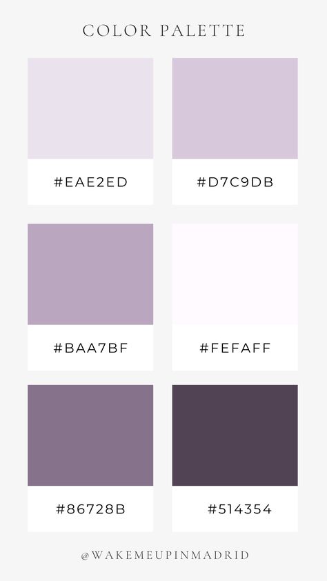 Wisteria Colour Palette, Light Lavender Color Palette, Lavender Color Palette Bedroom, Muted Purple Palette, Lilac Colour Scheme, Lavender Palette Color, Purple Light Academia, Pale Purple Color Palette, Black And Lavender Bedroom