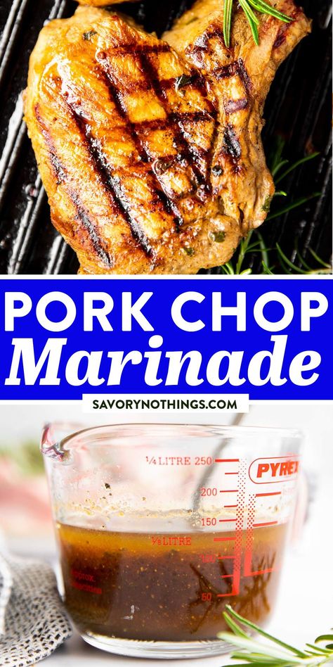 Pan Grilled Pork Chops, Pork Chops On The Grill, Easy Pork Chop Marinade, Best Pork Chop Marinade, Marinade Pork, Pork Marinade Recipes, Pork Chop Marinade Recipes, Pork Chop Marinade, Pork Chop Recipes Grilled