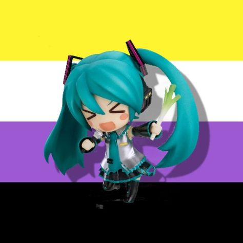 Hatsune Miku Pride Pfp Nonbinary Miku Profile Picture, Pfp Nonbinary, Hatsune Miku Icon, Pride Pfp, Miku Icon, Hatsune Miku, Profile Picture