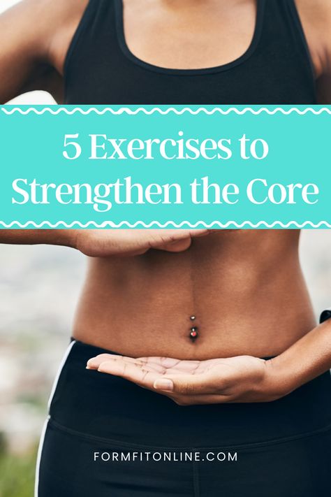 If you focus on these 5 exercises you will be able to strengthen your core safely. Exercise To Strengthen Core, Core Strengthening Exercises For Women, Strengthen Core Muscles, Core Strengthening, Core Strengthening Exercises, Strengthen Your Core, Strengthen Core, Diastasis Recti, Strengthening Exercises