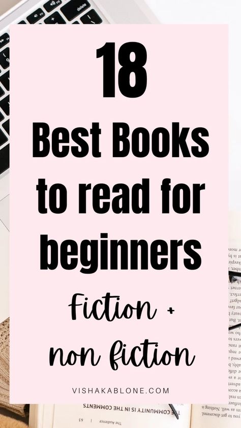 18 Easy to read books for beginners (Fiction + Non Fiction) - Vishaka Blone English Novels Books, Beginner Reading, Novels For Beginners, Easy Reader Books, Books For Beginners, Best Fiction Books, Fiction Books To Read, Must Read Novels, Beginner Reader