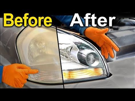 Car Headlight Cleaner, Clean Foggy Headlights, Polish Headlights, Cleaning Headlights, Headlight Restoration Diy, Cleaning Headlights On Car, Clean Headlights, Cloudy Headlights, Foggy Headlights