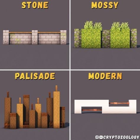 Cool Minecraft Designs, Minecraft Benches Ideas, Minecraft Town Wall Designs, Minecraft Porch Design, Minecraft Farm Wall, Minecraft Stairway Design, Minecraft Retaining Wall Ideas, Minecraft Modern Fence, Dallasmed65 Minecraft House