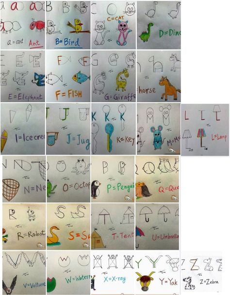 Teach Your Kids the Alphabet Like This Nursery School Activities, Drawing Classes For Kids, Beginner Drawing Lessons, Beginner Drawing, Alphabet Crafts Preschool, Letter Worksheets For Preschool, Alphabet Drawing, English Worksheets For Kindergarten, Airplane Crafts