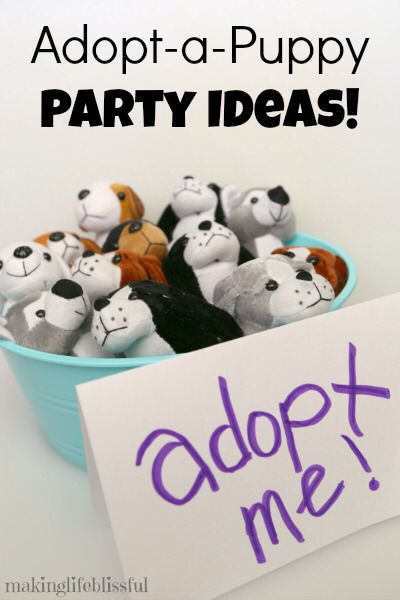 Adopt a Puppy Birthday Party Ideas | Making Life Blissful Adopt A Pet Birthday Party Ideas Free Printable, Pet Party Ideas For Kids, Adopt A Puppy Birthday Party, Puppy Birthday Party Ideas, Adopt A Pet Party, Puppy Party Ideas, Vet Party, Dog Adoption Party, Puppy Adoption Birthday Party