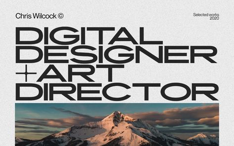 Design portfolio of Chris Wilcock co-founder and Creative Director at Outpost. Specialised in art direction, interactive design and brand development. Art Portfolio Website, Art Director Portfolio, Creative Director Portfolio, Digital Designer, Portfolio Website Design, Portfolio Book, Portfolio Site, Digital Portfolio, Website Design Layout