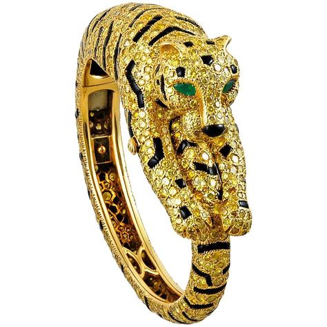 Cartier Tiger, High Jewelry Bracelet, Tiger Bracelet, Most Expensive Jewelry, Cartier Panther, Modern Bangle, Yellow Canary, Queen Cleopatra, Colored Diamond Jewelry