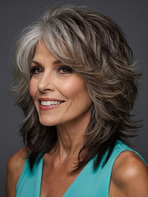 Shag Highlighted Hair, Loving Personality, Medium Shag Haircuts, Medium Hair Styles For Women, Haircuts For Medium Length Hair, Layered Haircuts For Medium Hair, Shaggy Haircuts, Shag Haircuts, Layered Bobs