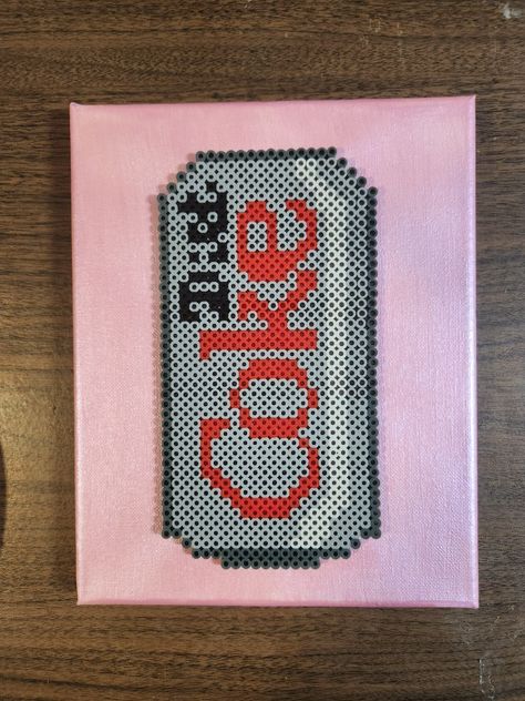 Diet Coke Perler Beads, Diet Coke Cross Stitch, Pixel Food, Belt Patterns, Perler Necklace, Needlepoint Belt, Tapestry Ideas, Easy Perler Bead Patterns, Twisted Tea