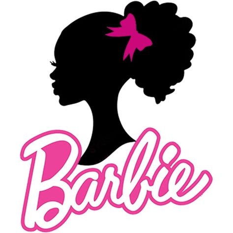 Afro Barbie Cake, Black Barbie Images, Afro Barbie Silhouette, Barbie Birthday Shirt Ideas, Black Barbie Silhouette, Black Barbie Birthday Party, Black Barbie Aesthetic, Girly Party Ideas, Barbie Silhouette