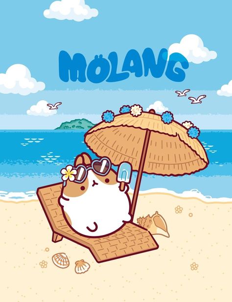 Kawaii Beach, Molang Wallpaper, Friendship Art, Chibi Sketch, Pusheen Cat, Cute Food Drawings, Disney Animals, Book Illustration Art, Beauty Inspo