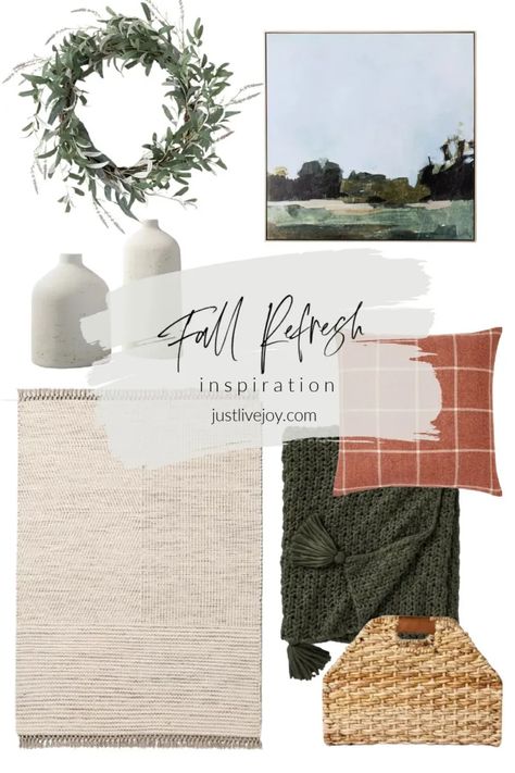 A Little Fall Refresh Inspiration • JUST LIVE JOY Fall Refresh, Fall Blanket, Fall Months, Just Live, Fall Pillows, Fall Favorites, Fall Festival, Less Is More, Fall Decor