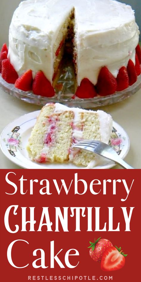 Strawberry Cake With Chantilly Cream, Italian Strawberry Cream Cake, Cake Recipes Mothers Day, Light And Fluffy Chocolate Cake, Strawberry Chantilly Cream, Mothers Day Cake Recipes, Great Cakes Recipes, Strawberry Cake With Buttercream Icing, Strawberry Chantilly Cake